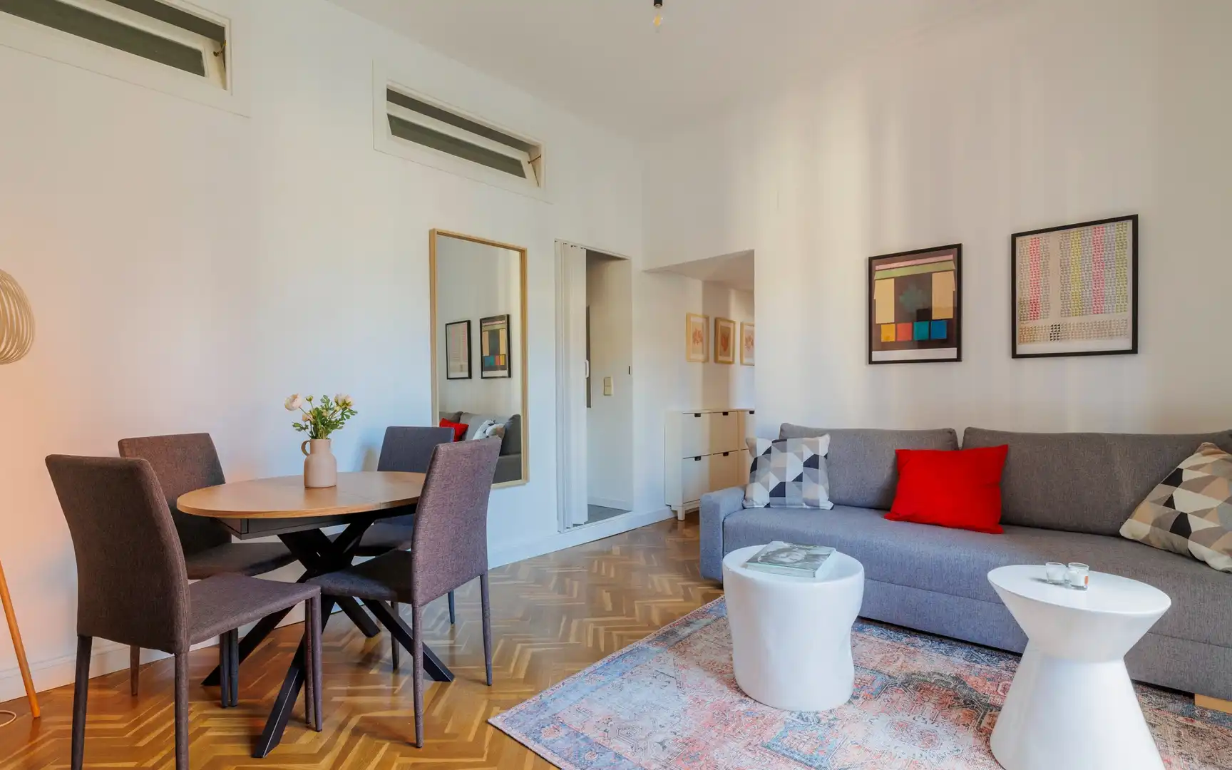 Sala de estar de Piso de alquiler en Madrid con Aire acondicionado, Calefacción y Amueblado