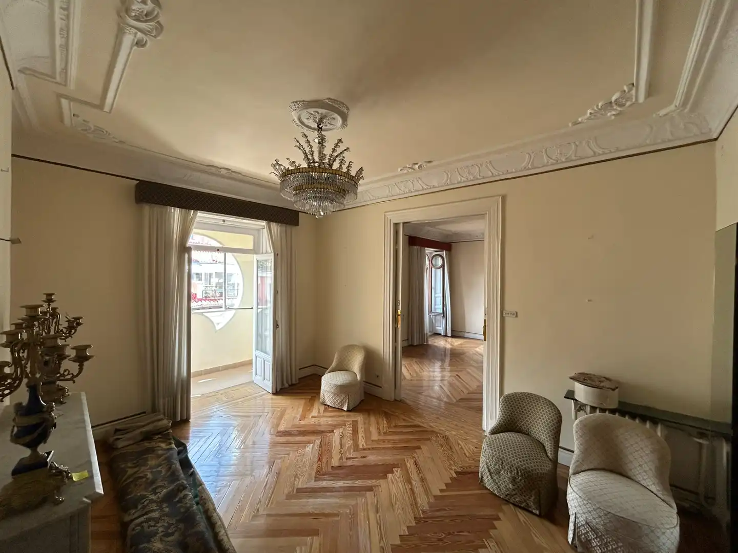 Sala de estar de Piso en venta en Madrid con Calefacción, Parquet y Trastero
