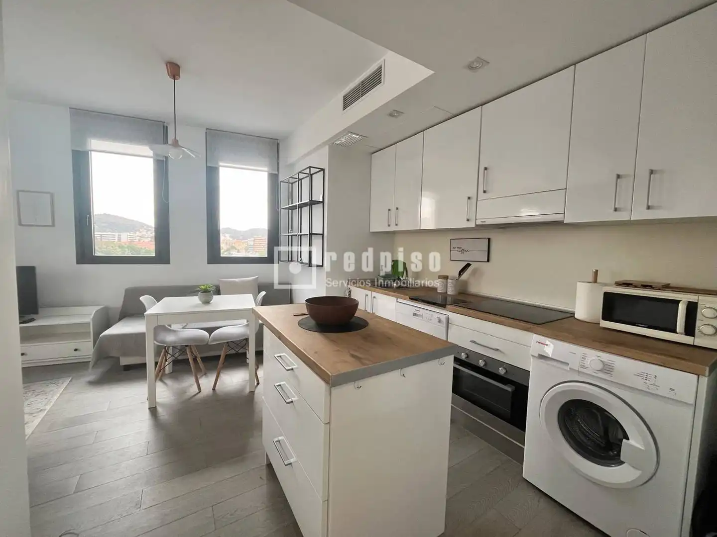 Cocina de Piso de alquiler en Málaga con Aire acondicionado, Calefacción y Terraza