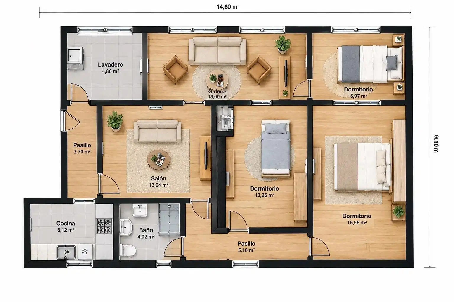 Piso en venta en HUCA - La Cadellada