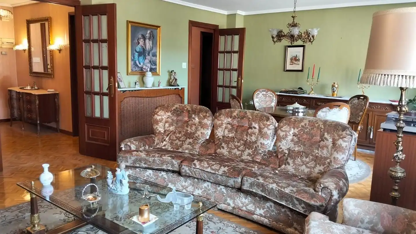 Sala de estar de Piso en venta en Teruel con Calefacción, Parquet y Amueblado