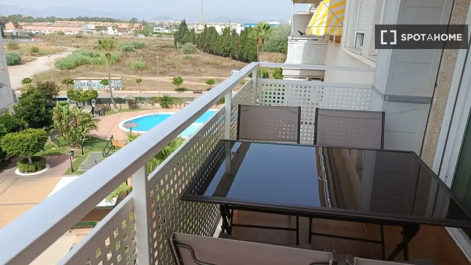 Terrasse von Wohnung zur Miete in Canet d'En Berenguer mit Klimaanlage, Heizung und Möbliert