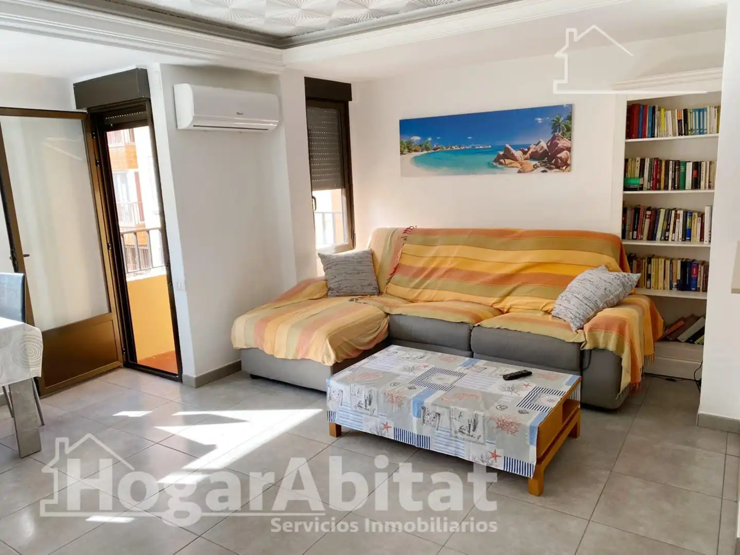 Living room of Flat for sale in Castellón de la Plana / Castelló de la Plana  with Air Conditioner, Heating and Balcony