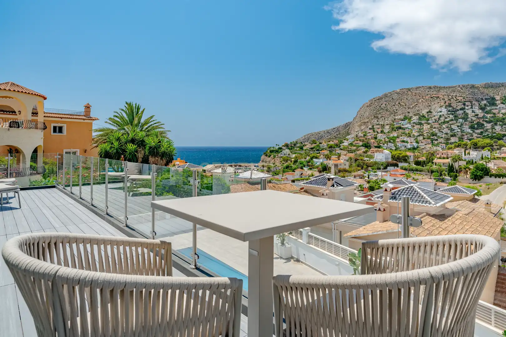 Terrassa de Apartament en venda en Calpe / Calp amb Aire condicionat, Jardí privat i Traster
