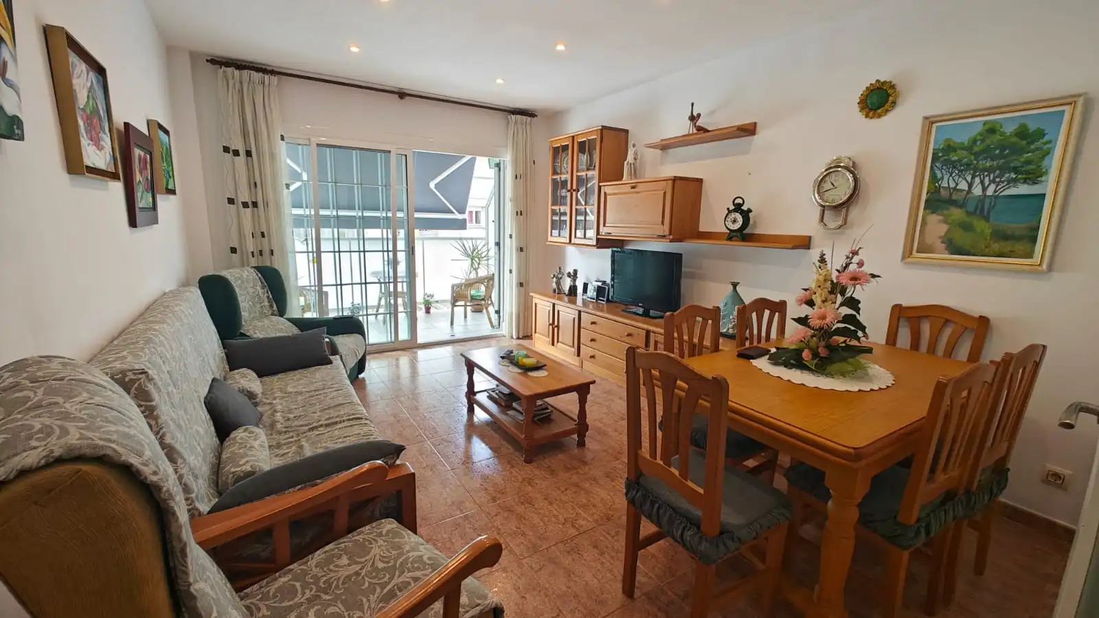 Sala de estar de Piso en venta en Cunit con Aire acondicionado, Amueblado y Horno