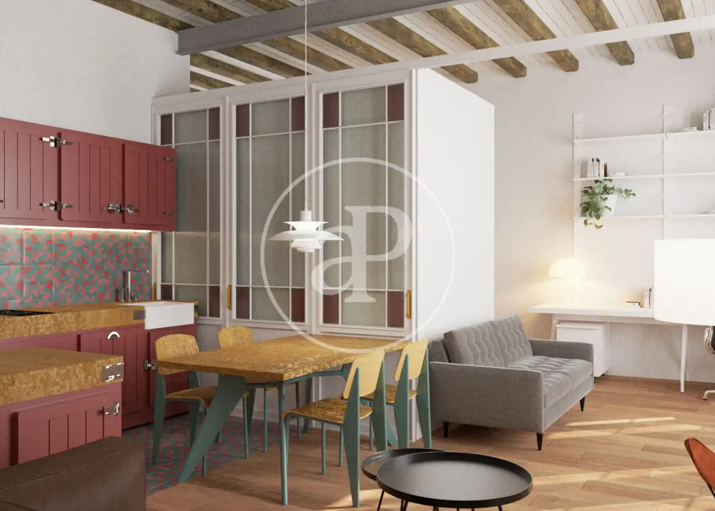 Sala de estar de Piso en venta en Barcelona con Aire acondicionado, Calefacción y Terraza