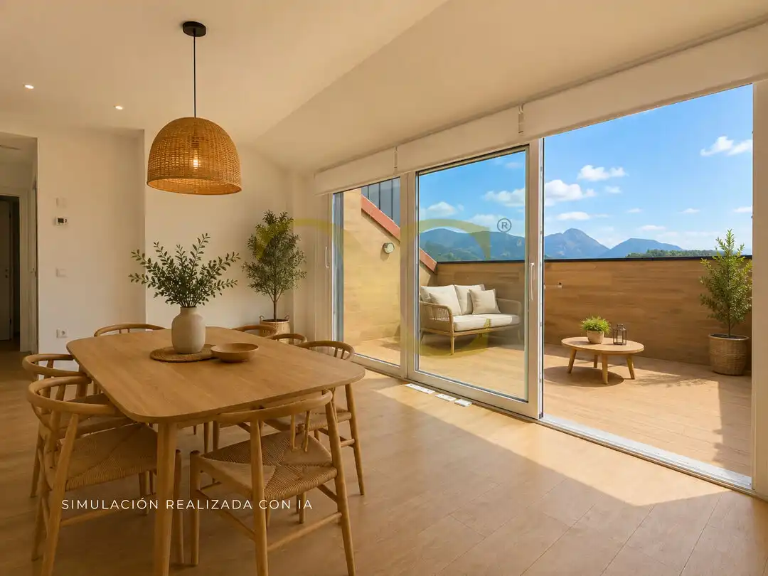 Terrasse von Dachboden zum Verkauf in Llanes mit Heizung, Privatgarten und Terrasse