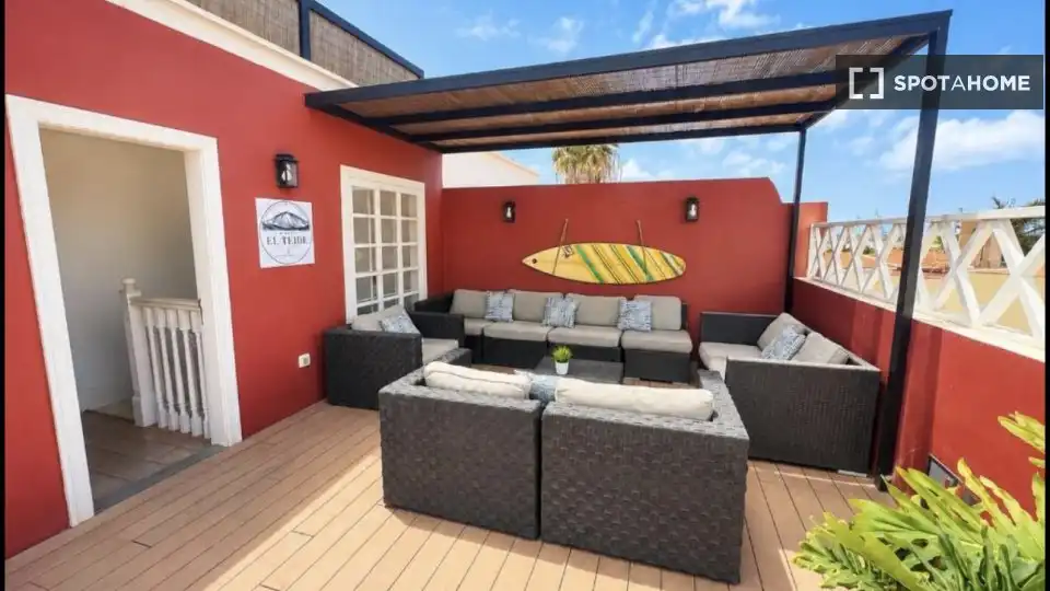Terrace of Flat for share in Las Palmas de Gran Canaria  with Air Conditioner, Terrace and Furnished