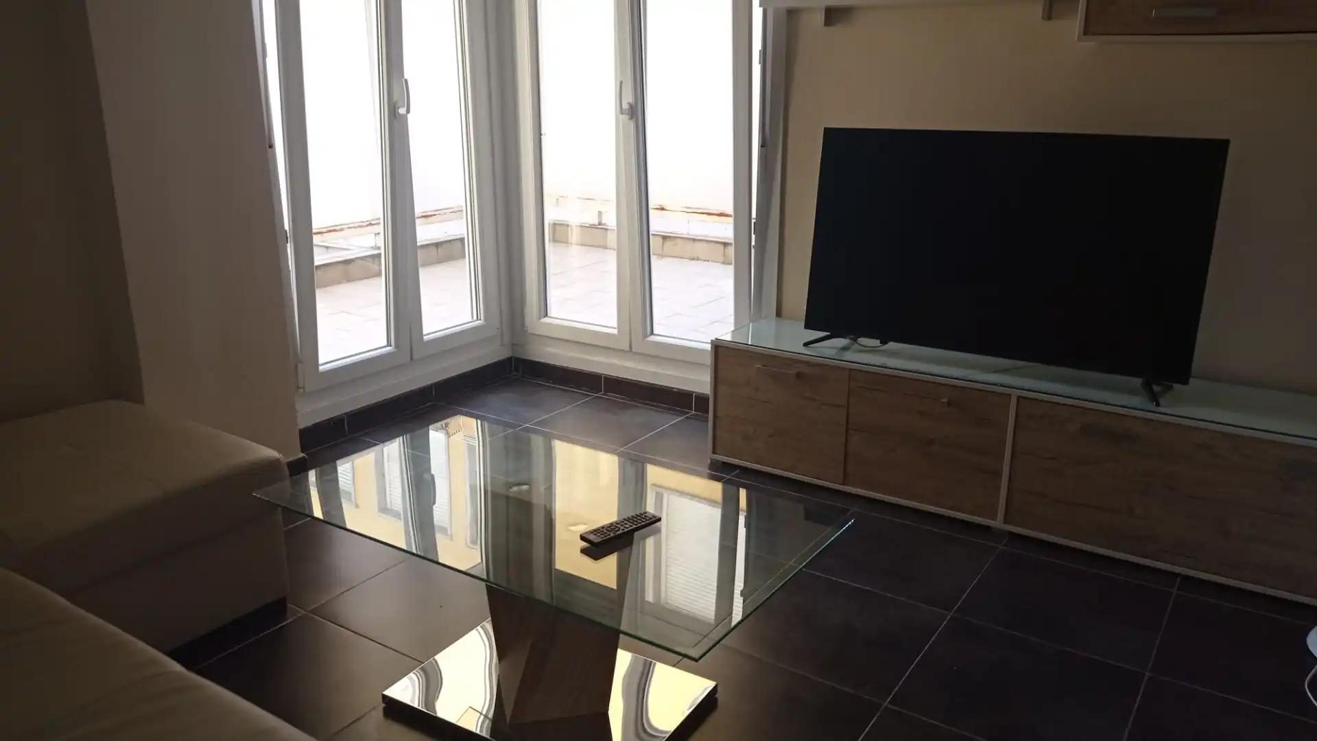 Living room of Flat for sale in Foz  with Heating, Storage room and Furnished