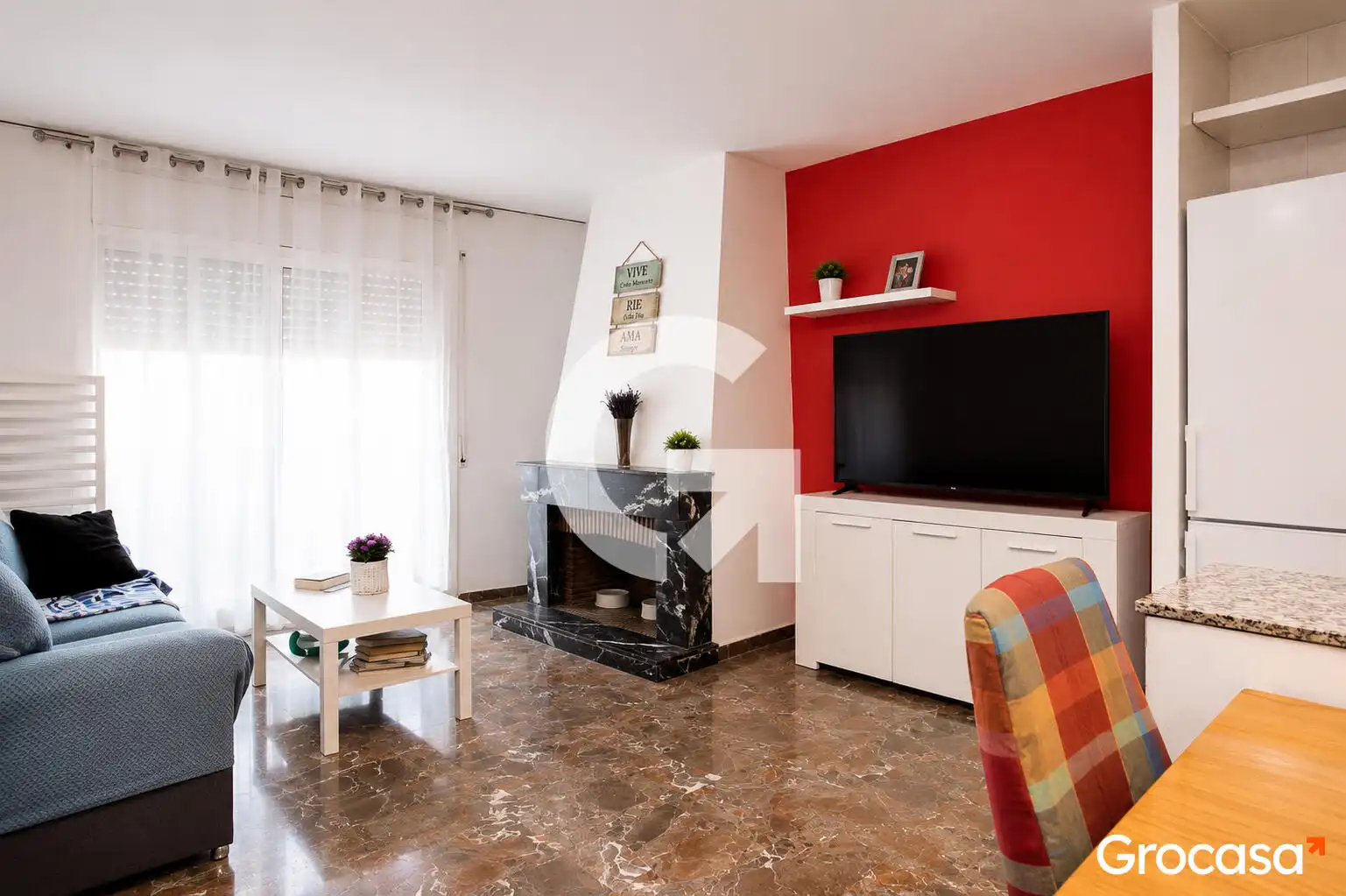 Living room of Flat for sale in Sant Vicenç Dels Horts  with Heating, Furnished and Oven