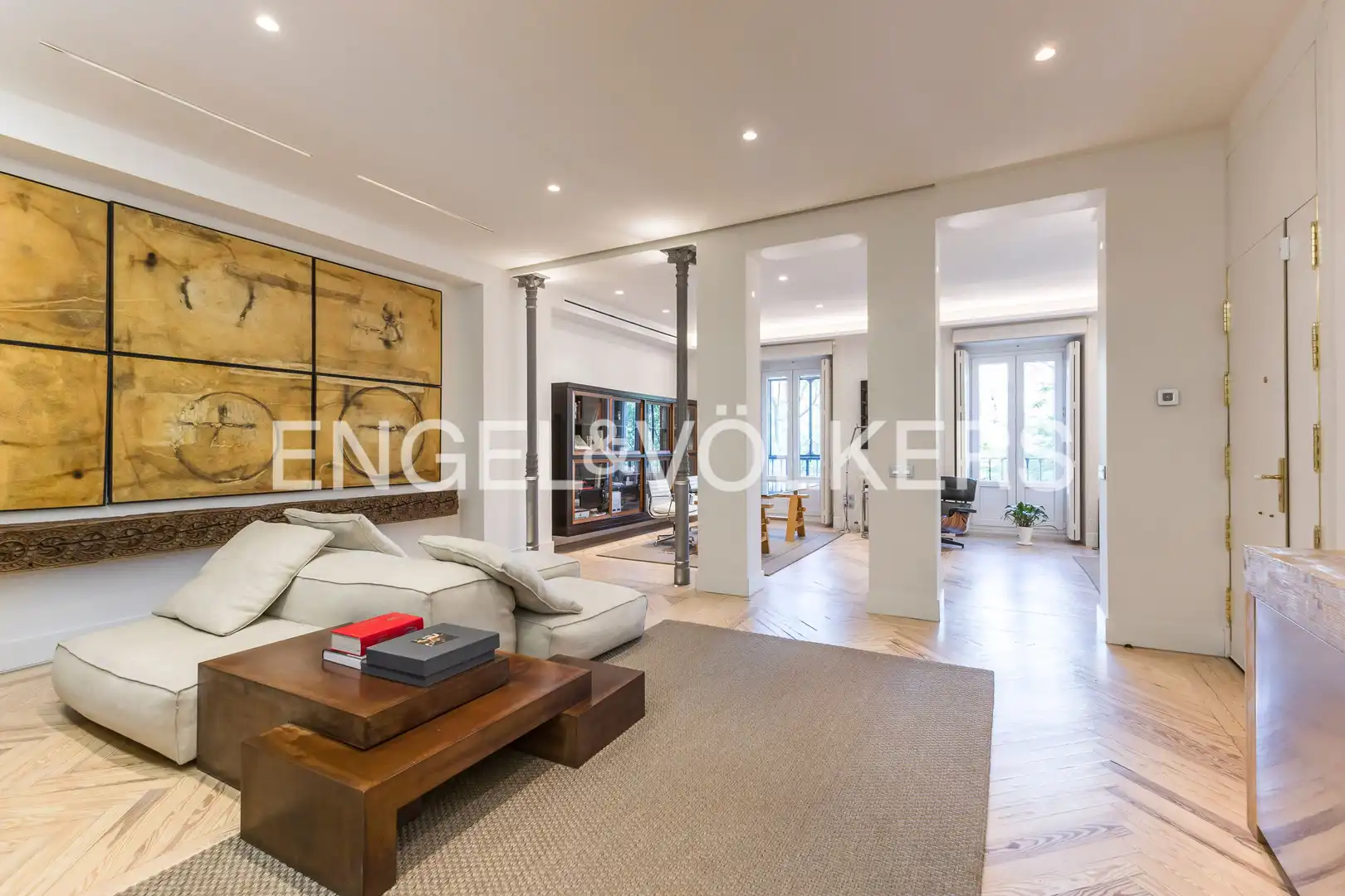 Wohnzimmer von Wohnung zum Verkauf in Madrid mit Klimaanlage, Heizung und Parkett