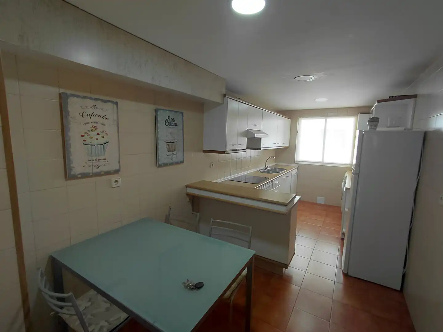 Cocina de Dúplex de alquiler en A Coruña Capital  con Jardín privado, Parquet y Amueblado