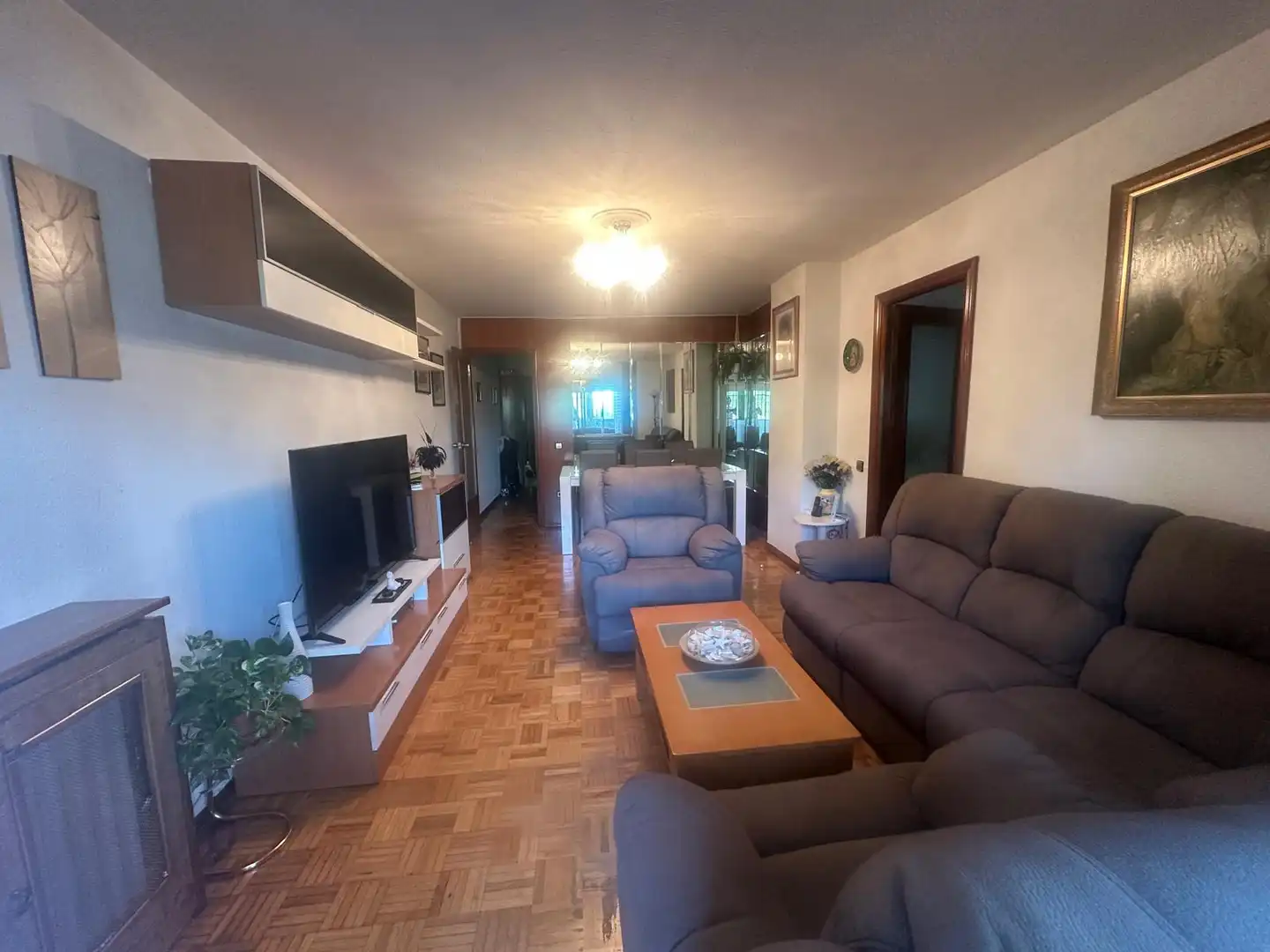 Living room of Flat for sale in Madrid  with Heating, Terrace and Furnished