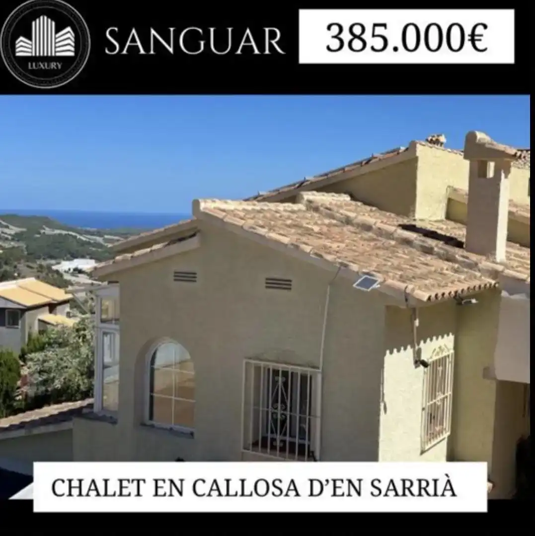 Vista exterior de Casa o xalet en venda en Callosa d'en Sarrià amb Aire condicionat