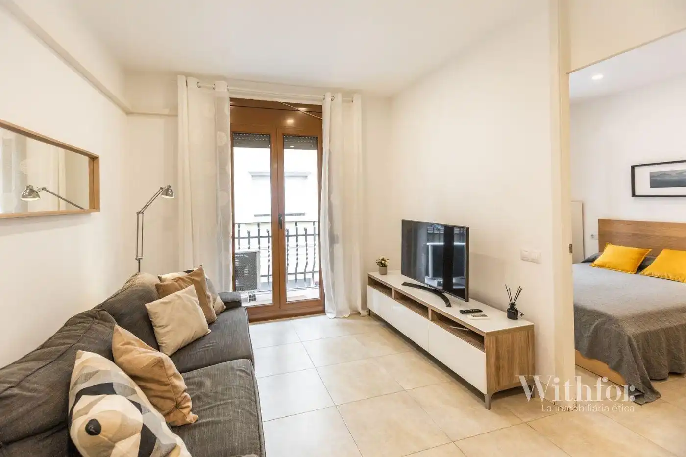 Living room of Flat for sale in Barcelona  with Air Conditioner, Heating and Balcony