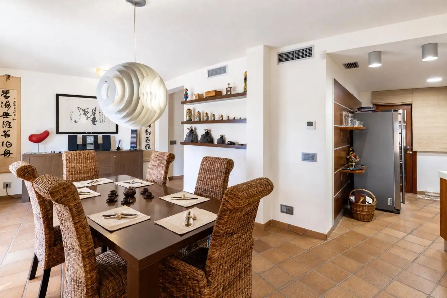 Menjador de Casa o xalet en venda en Santa Pola amb Aire condicionat, Jardí privat i Terrassa