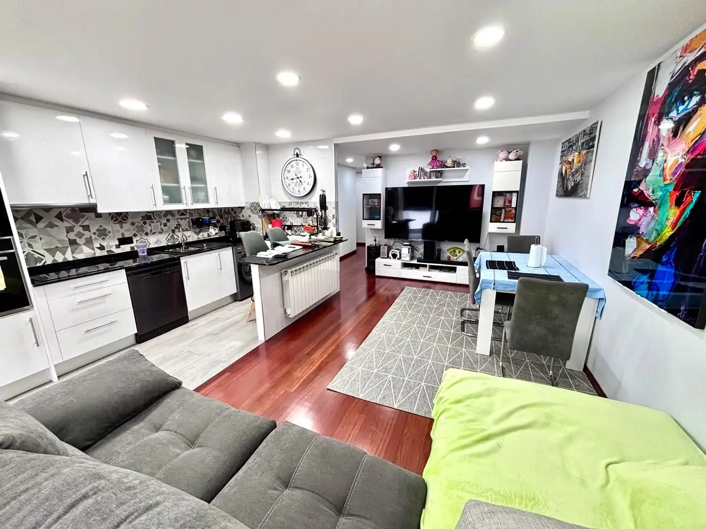 Sala de estar de Piso en venta en Gijón  con Calefacción, Parquet y Terraza