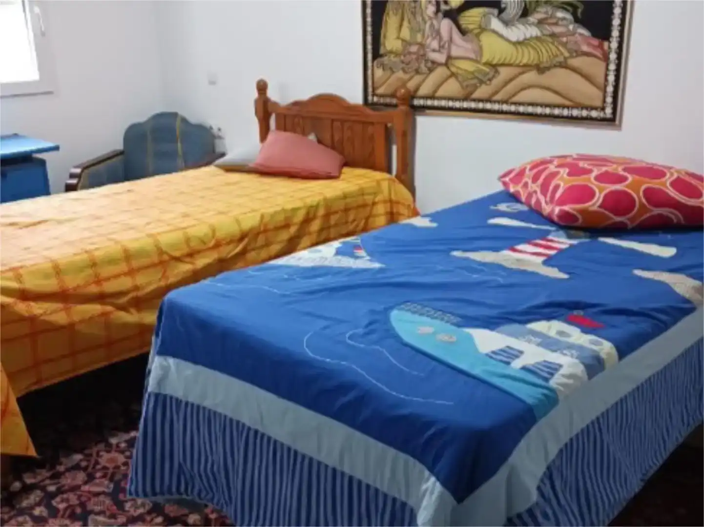 Schlafzimmer von Country house zur Miete in Vilalba mit Klimaanlage, Privatgarten und Möbliert