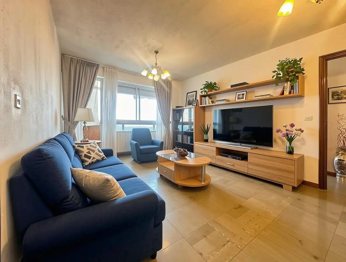 Sala de estar de Piso en venta en Vigo  con Calefacción, Terraza y Amueblado