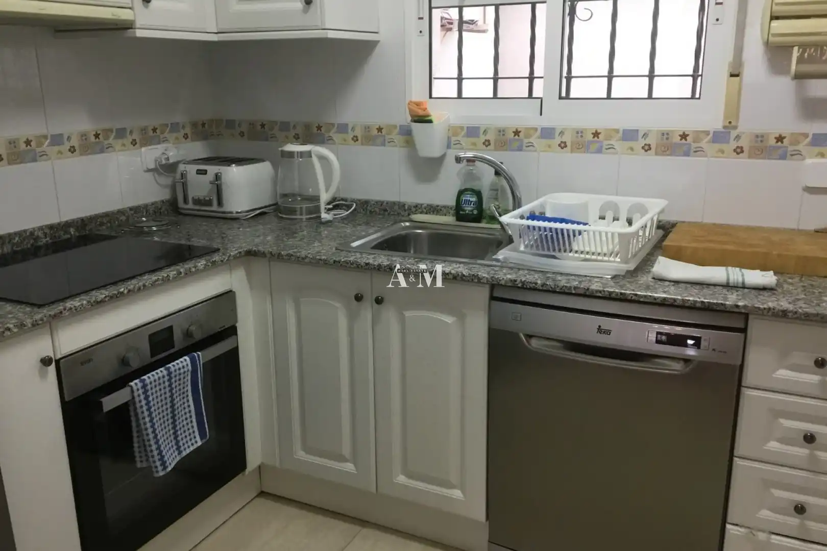 Cuina de Casa adosada de lloguer en San Javier amb Terrassa, Piscina i Moblat