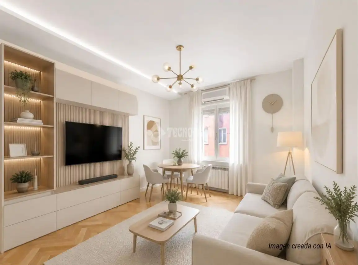 Living room of Flat for sale in Madrid  with Air Conditioner, Heating and Parquet flooring