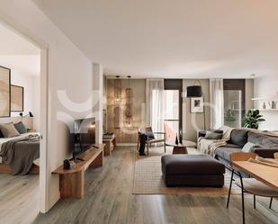 Sala d'estar de Apartament de lloguer en  Barcelona Capital amb Aire condicionat, Calefacció i Moblat