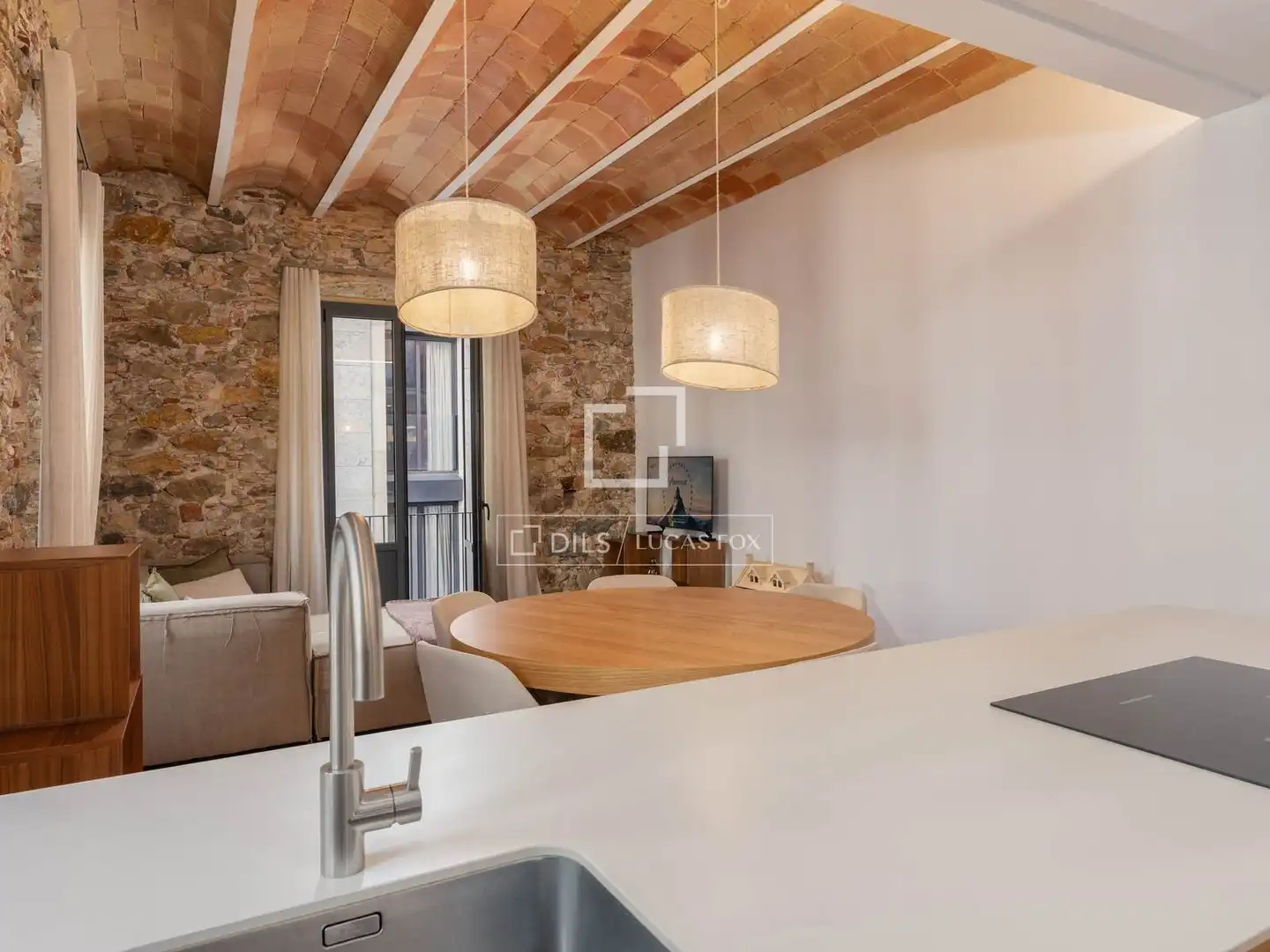 Exterior view of Flat for sale in Girona  with Air Conditioner, Parquet flooring and Furnished