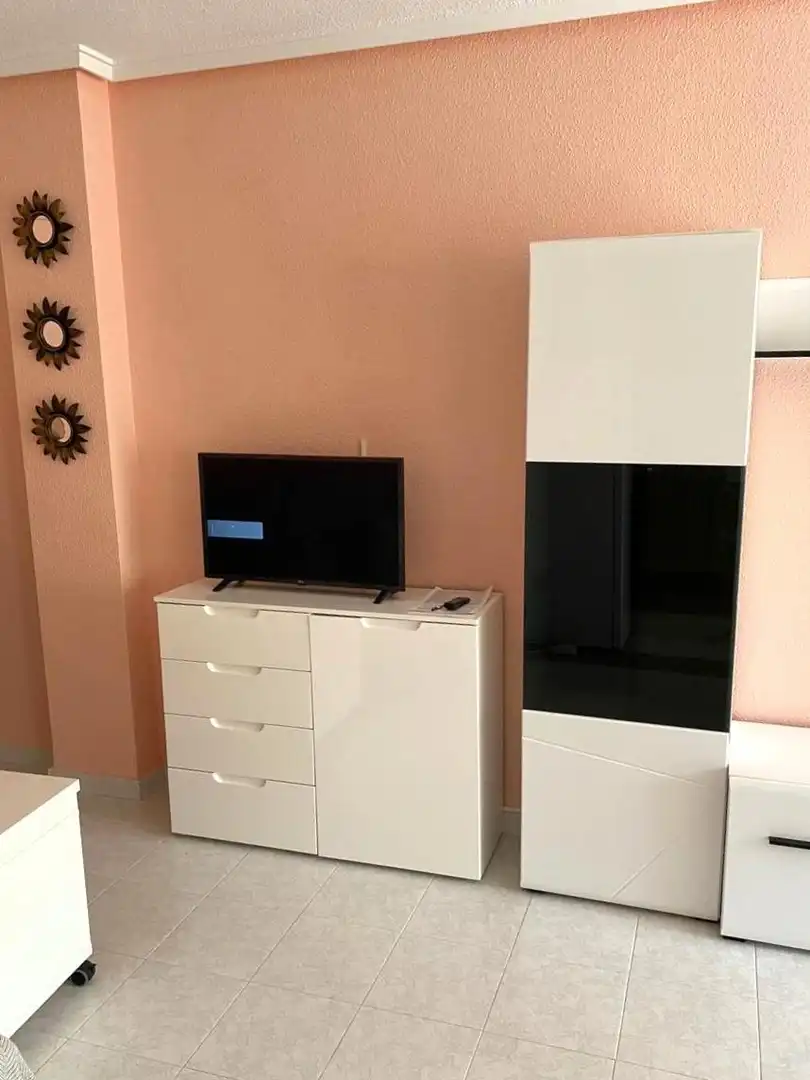 Sala de estar de Apartamento en venta en Torrevieja con Terraza, Amueblado y Balcón