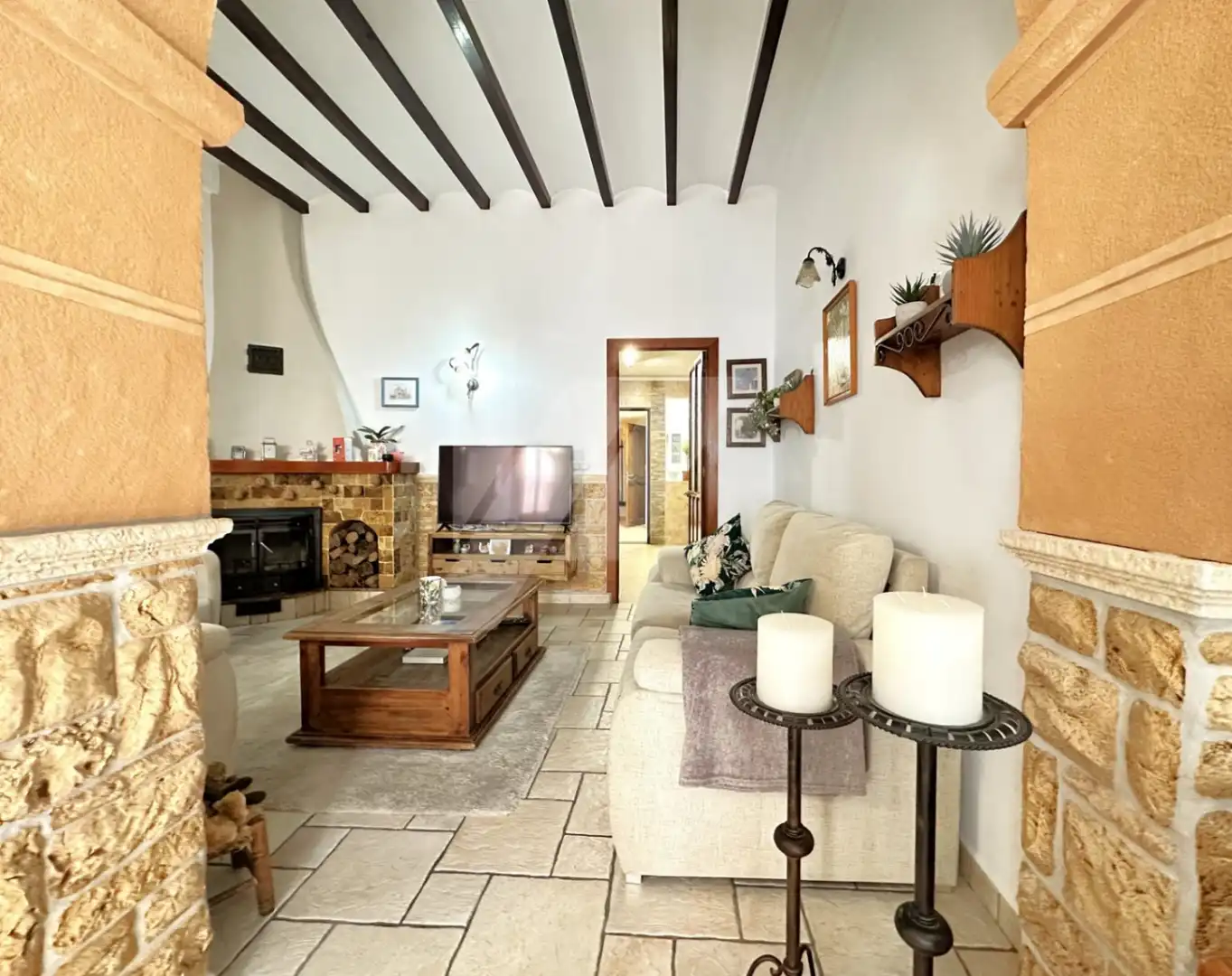 Sala d'estar de Casa adosada en venda en Teulada