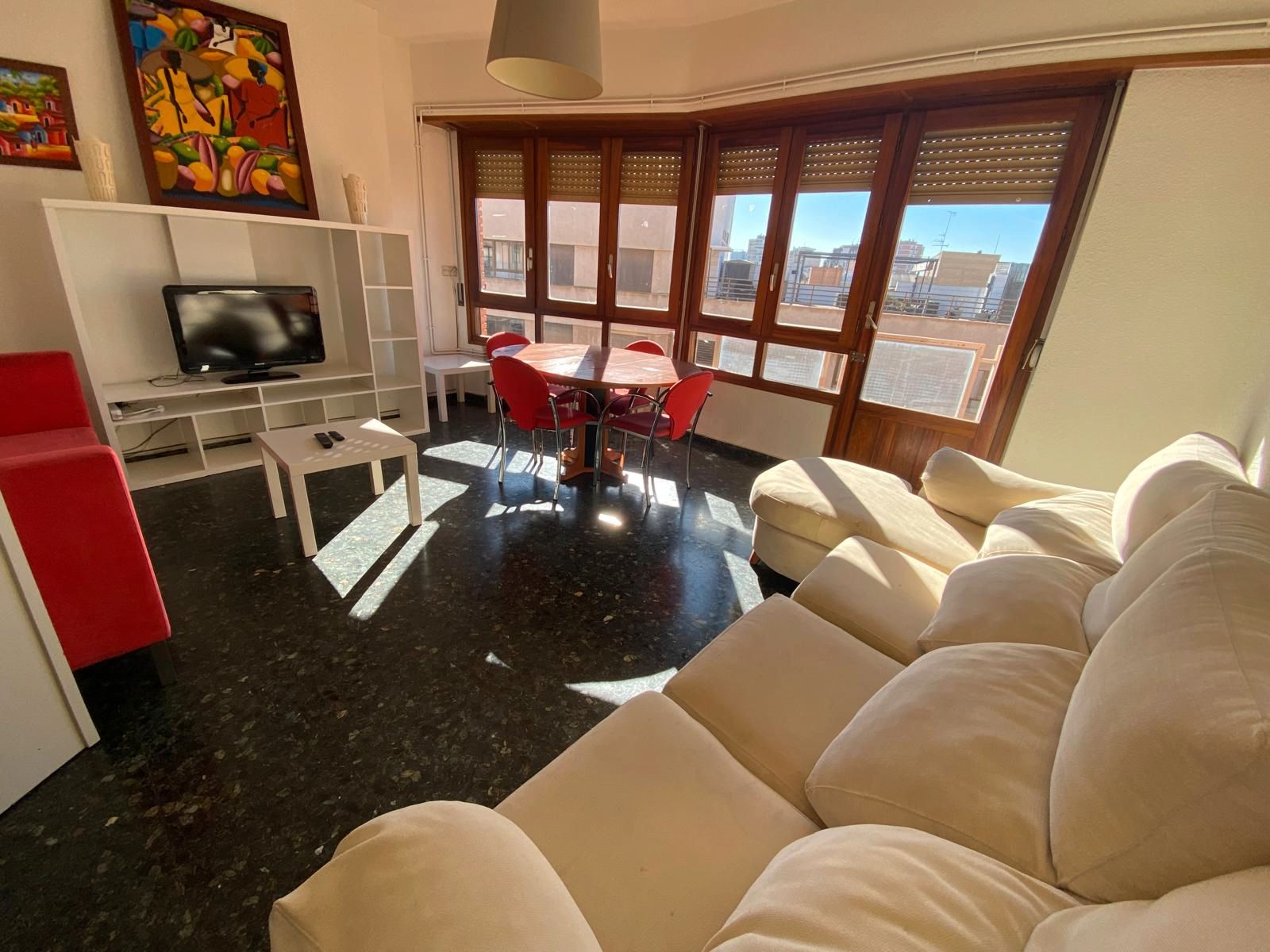 Living room of Flat to rent in  Albacete Capital  with Heating, Furnished and Washing machine
