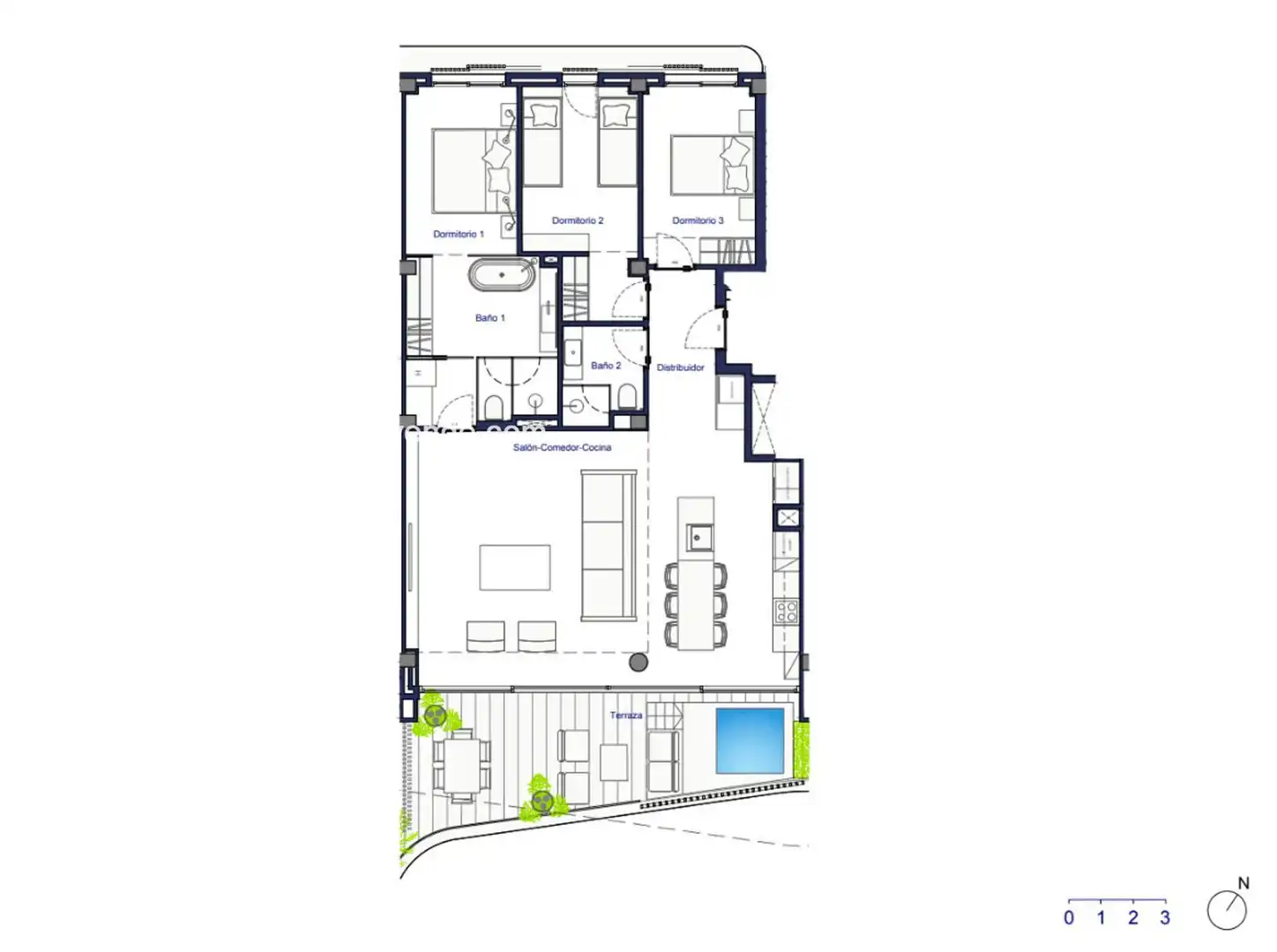 Wohnung mit Pool zum Verkauf in Joaquin Gadea, imagen 28