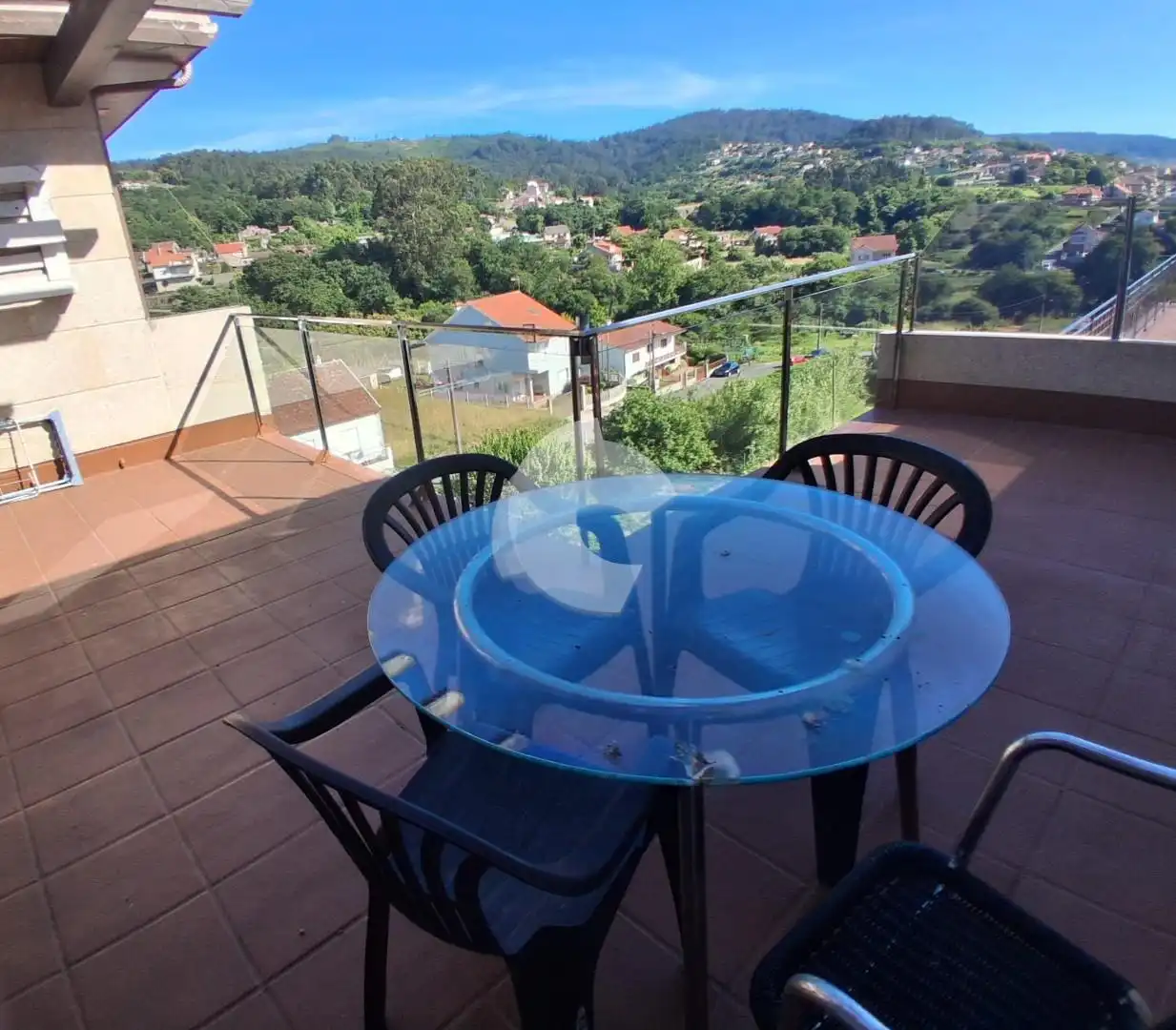 Terrace of Flat for sale in Marín  with Heating, Storage room and Swimming Pool
