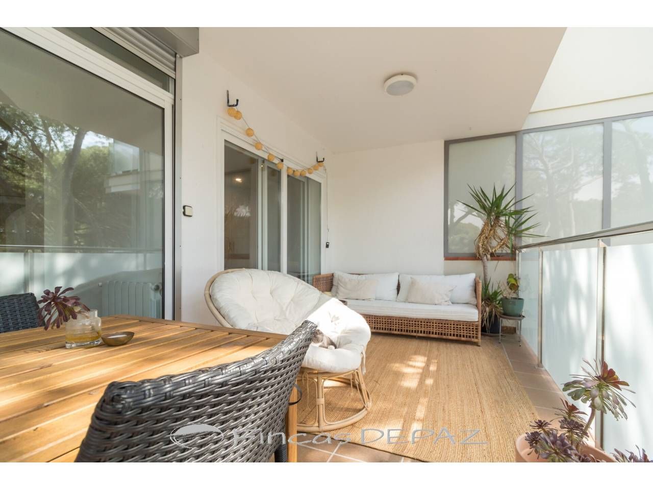 Balcony of Apartment for sale in Castelldefels  with Air Conditioner, Heating and Parquet flooring