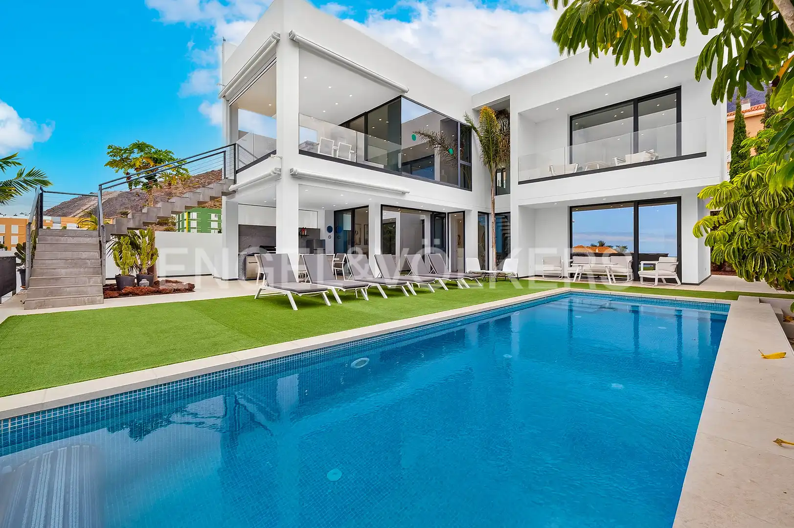 Exterior view of Houses for sale in Adeje  with Air Conditioner, Terrace and Swimming Pool