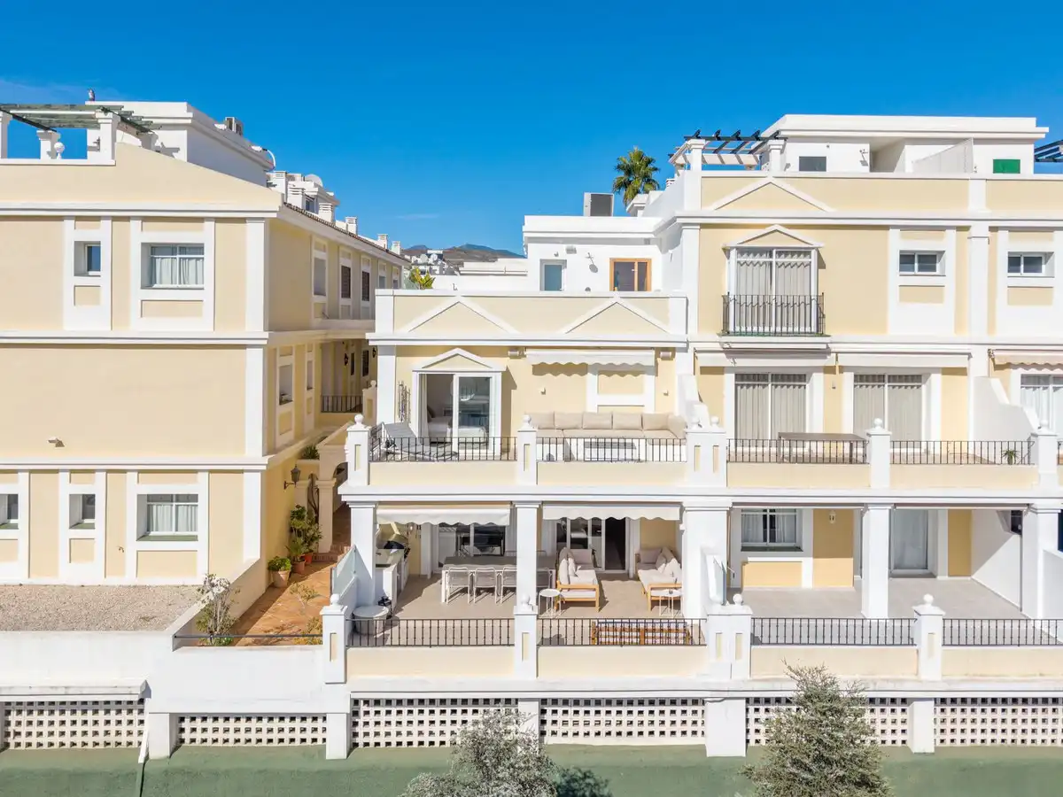 Exterior view of Detached homes for sale in Marbella  with Air Conditioner, Terrace and Community pool