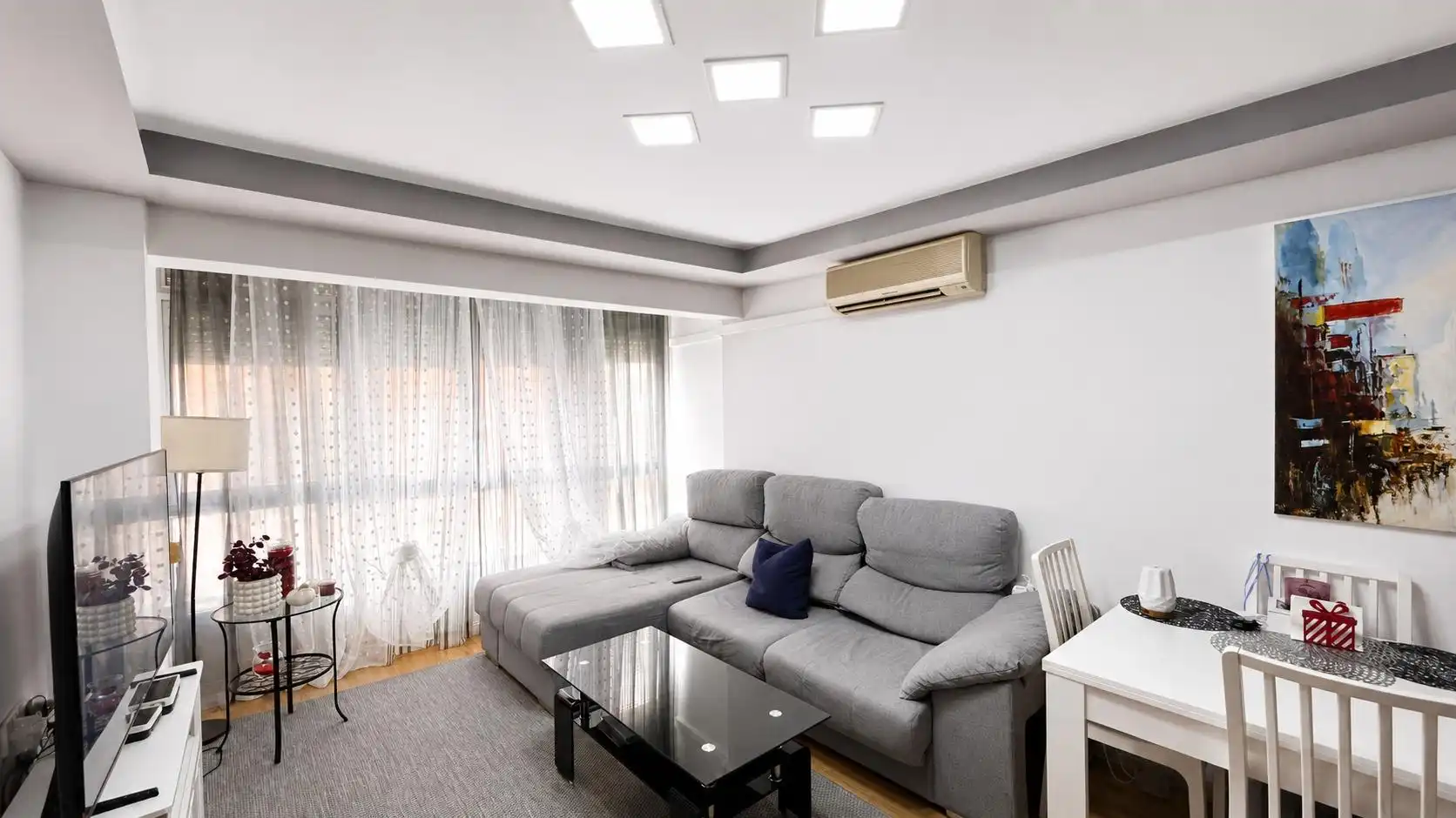 Sala de estar de Piso en venta en Valencia con Aire acondicionado y Parquet