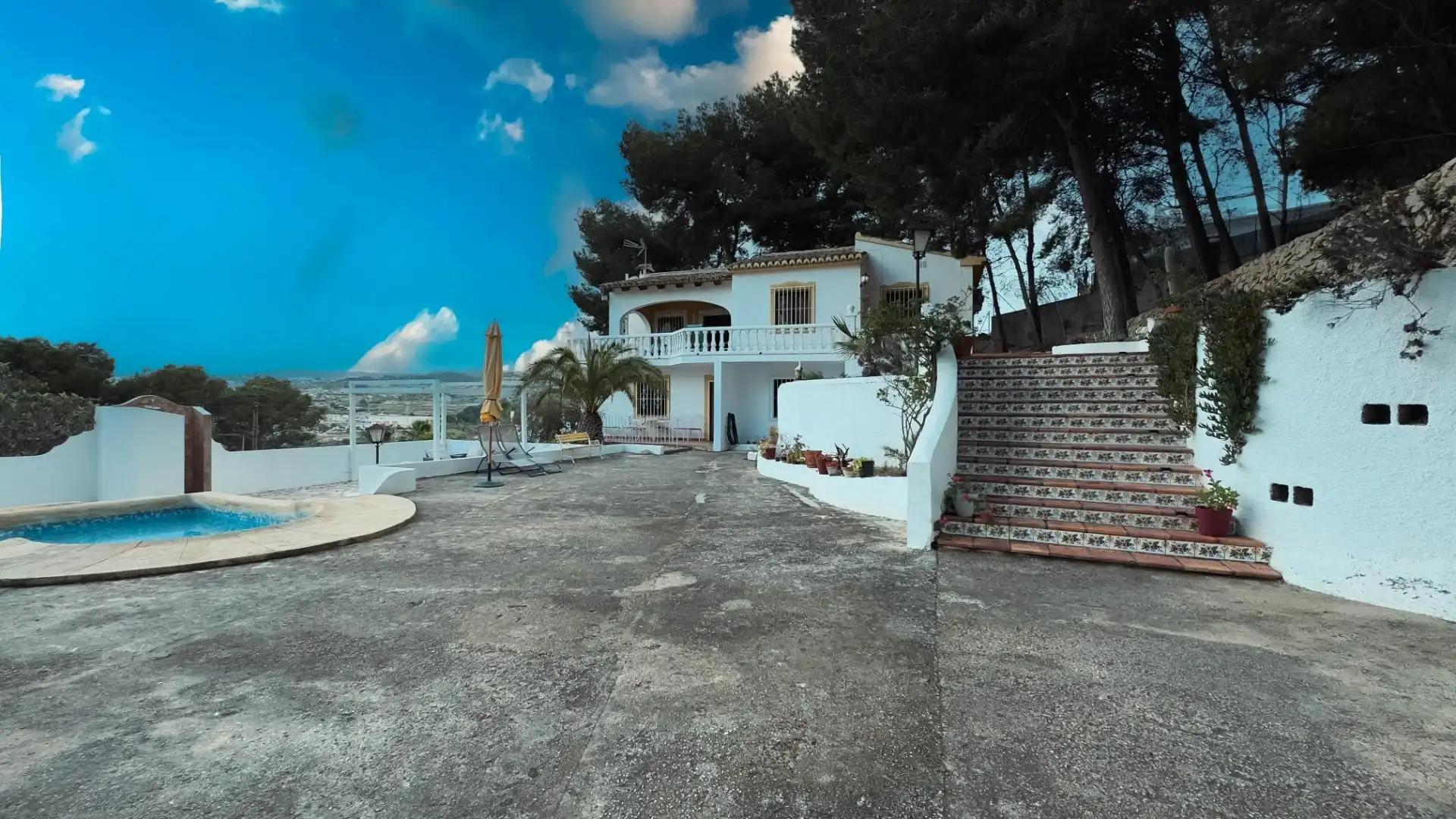 Vista exterior de Casa o chalet en venta en Moraira con Jardín privado, Terraza y Trastero