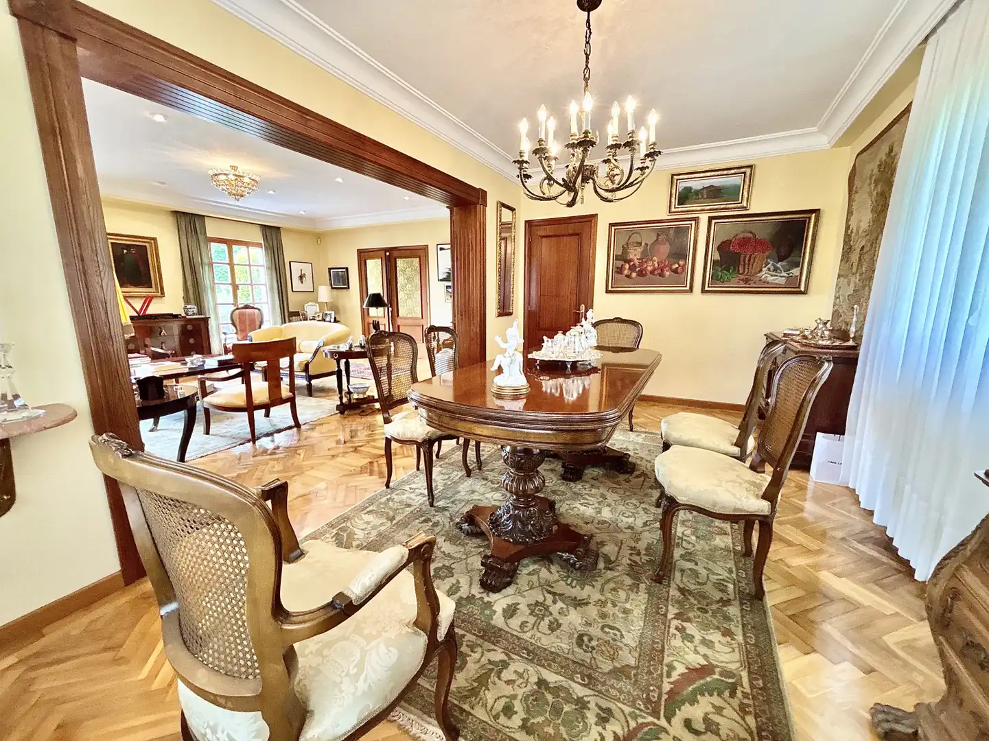 Dining room of Houses for sale in Sariego  with Heating, Private garden and Parquet flooring