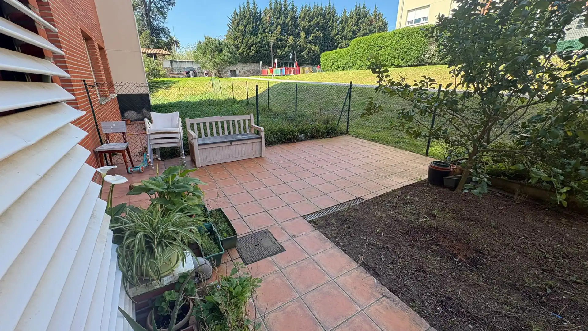 Garden of Flat for sale in Abanto y Ciérvana-Abanto Zierbena  with Heating, Private garden and Terrace