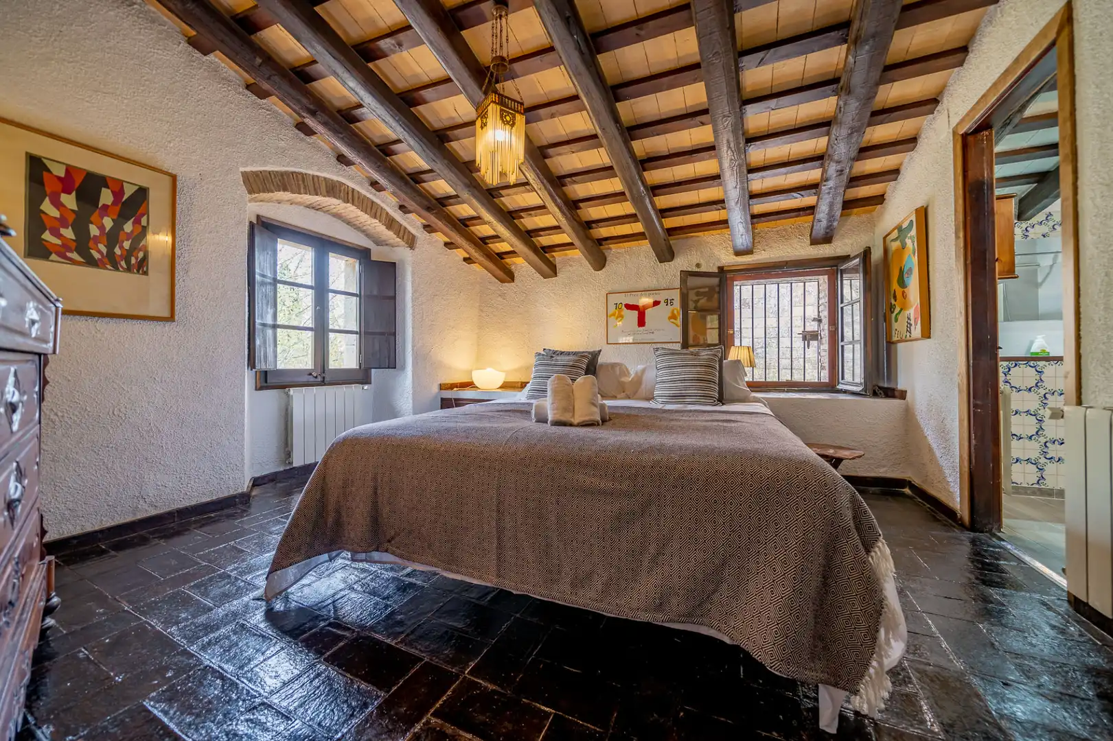 Habitación de Finca rústica en venta en Llagostera con Aire acondicionado, Calefacción y Terraza