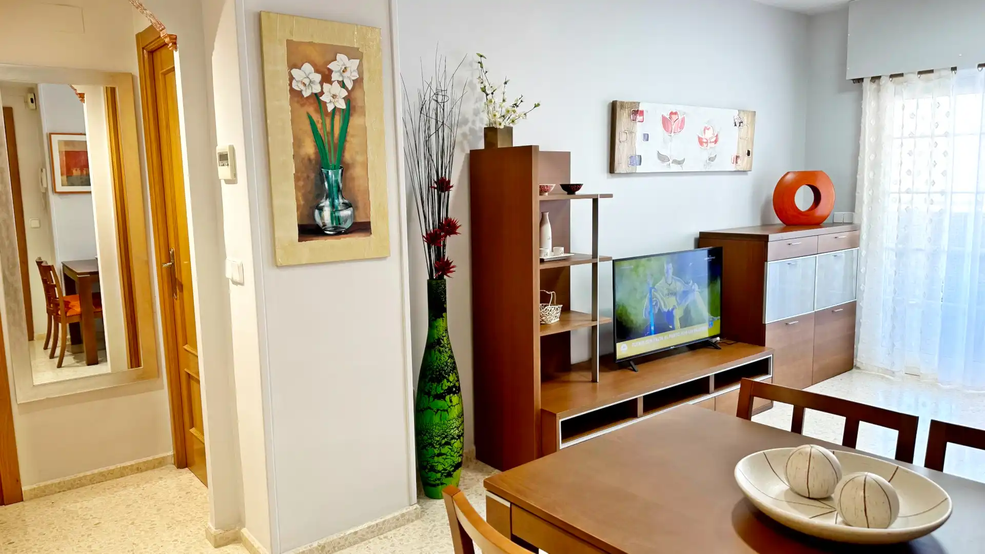 Sala de estar de Apartamento de alquiler en Gandia con Aire acondicionado, Calefacción y Terraza