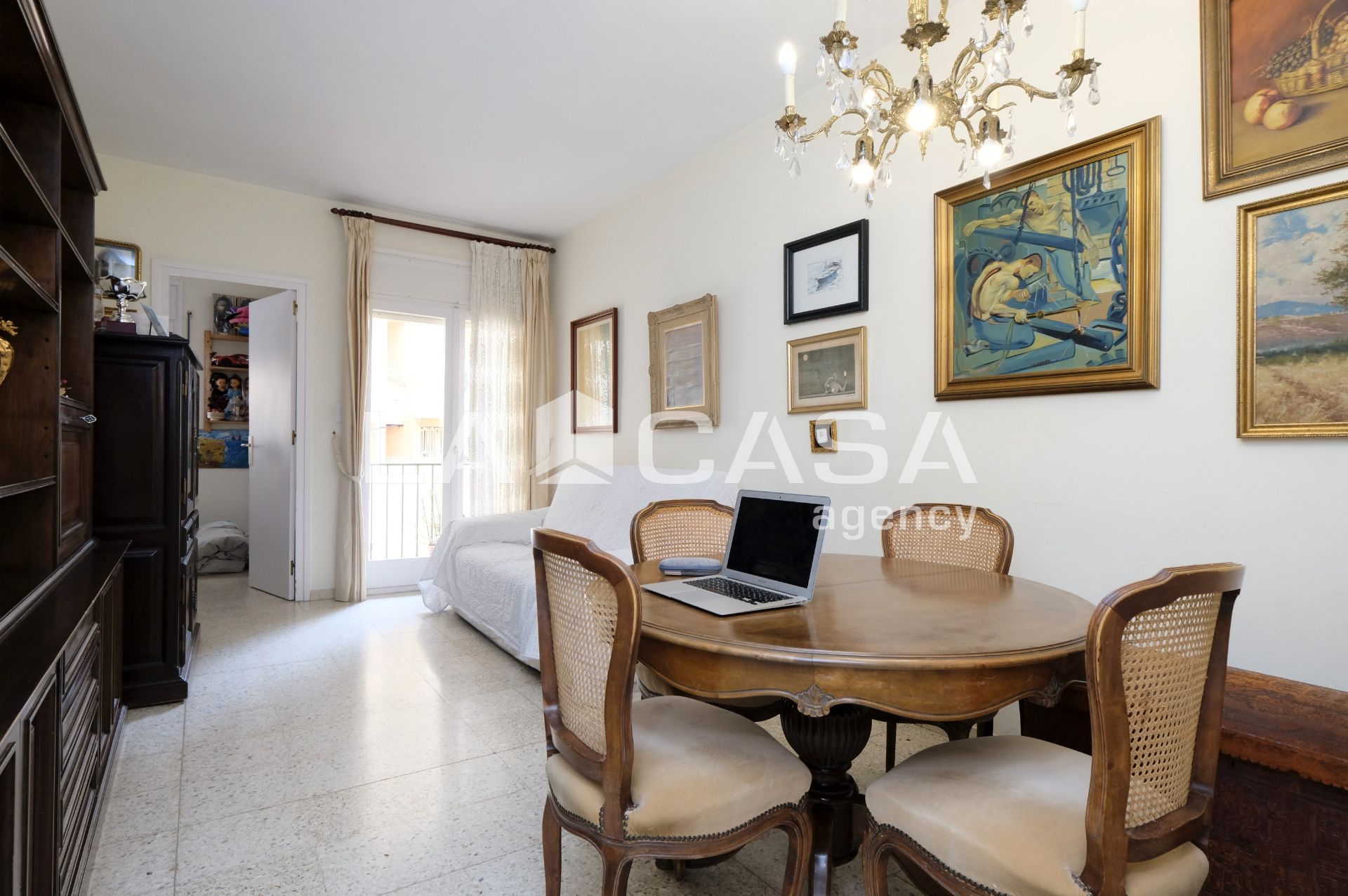 Dining room of Flat for sale in  Barcelona Capital  with Heating, Oven and Balcony