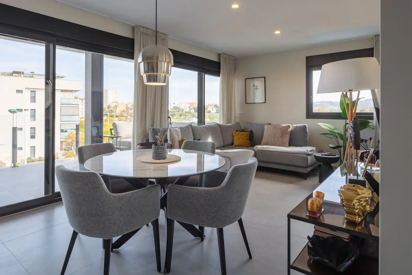 Sala d'estar de Apartament en venda en Jávea / Xàbia amb Calefacció, Terrassa i Piscina