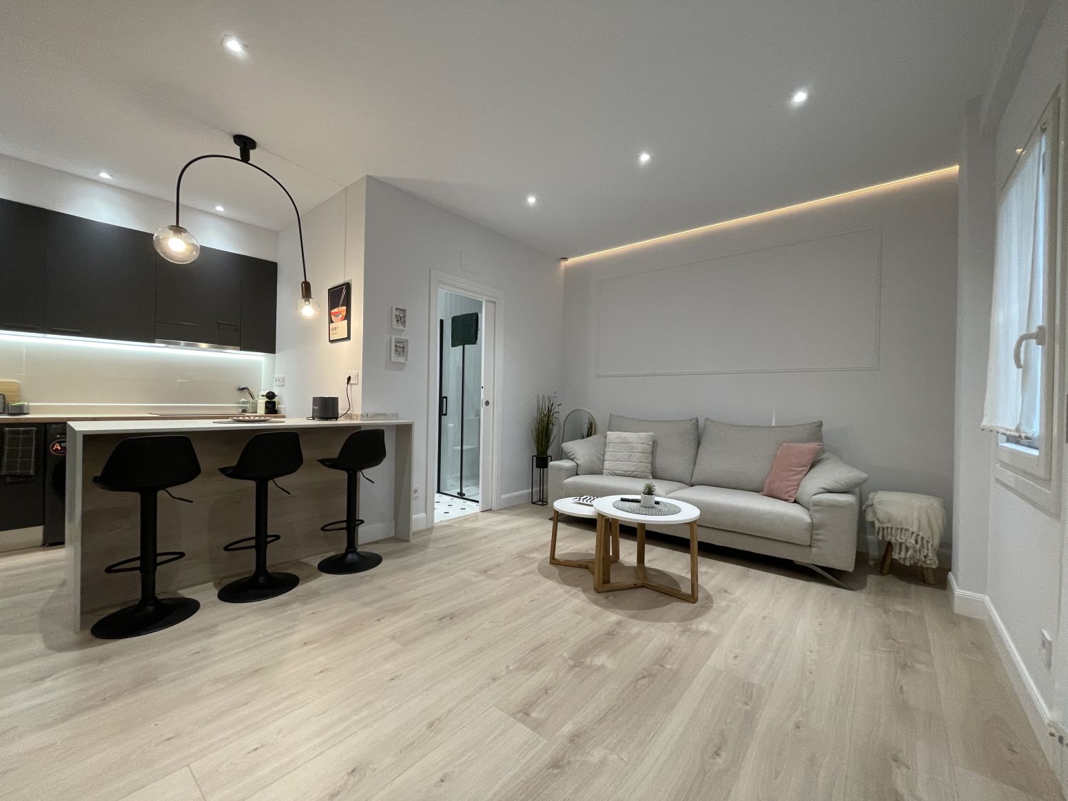 Sala de estar de Piso de alquiler en Donostia - San Sebastián  con Calefacción, Amueblado y Balcón