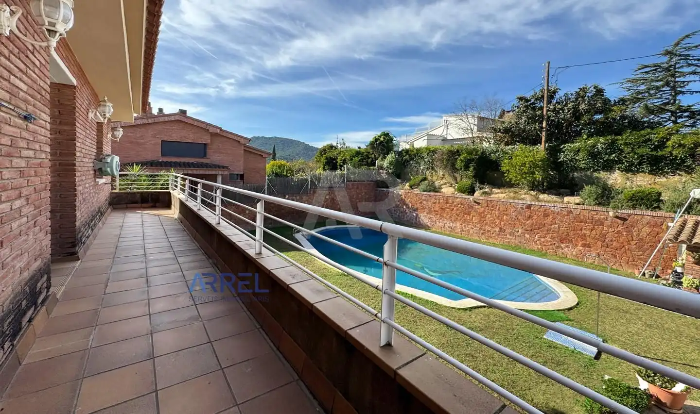 Vista exterior de Casa o chalet en venta en Vallromanes con Jardín privado, Terraza y Piscina