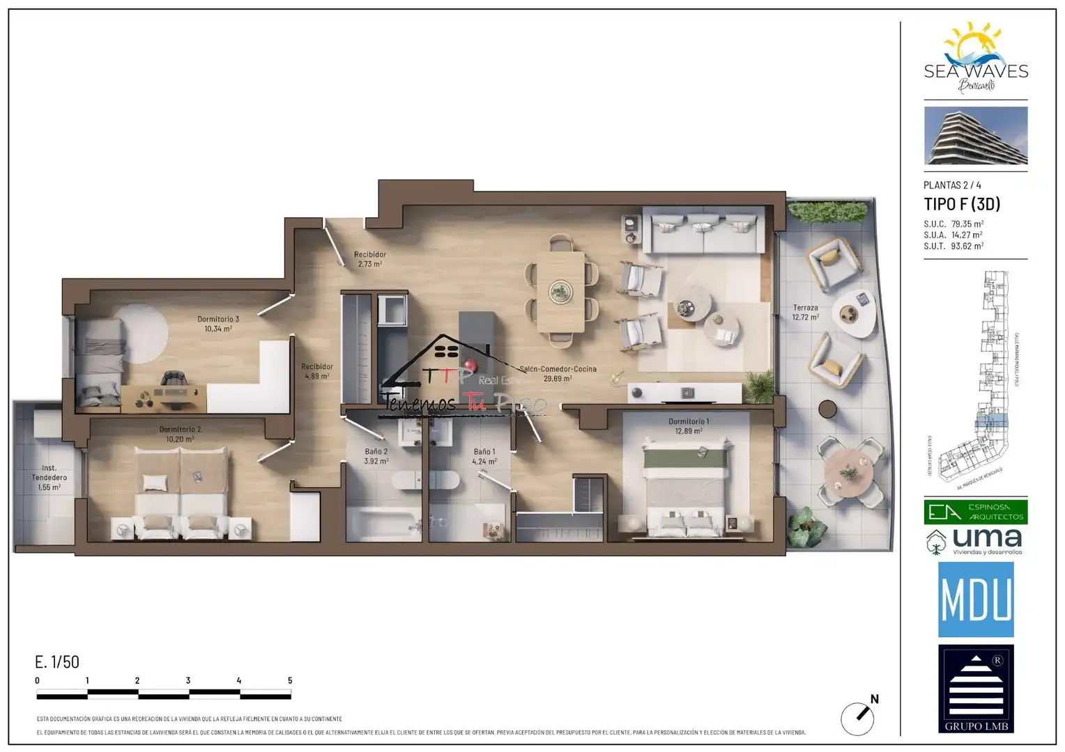 Flat for sale in Benicarló  with Air Conditioner, Heating and Private garden