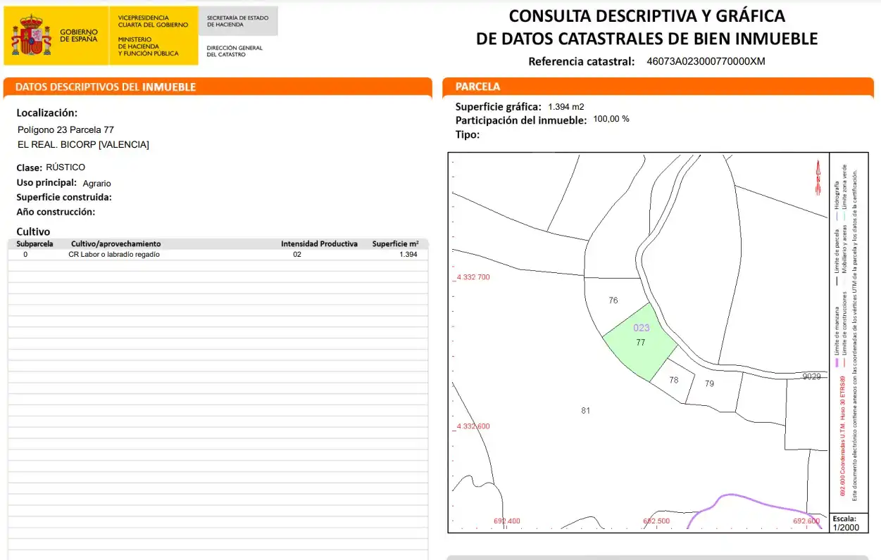 Residencial en venta en Polígono 23. Parcela, Bicorp