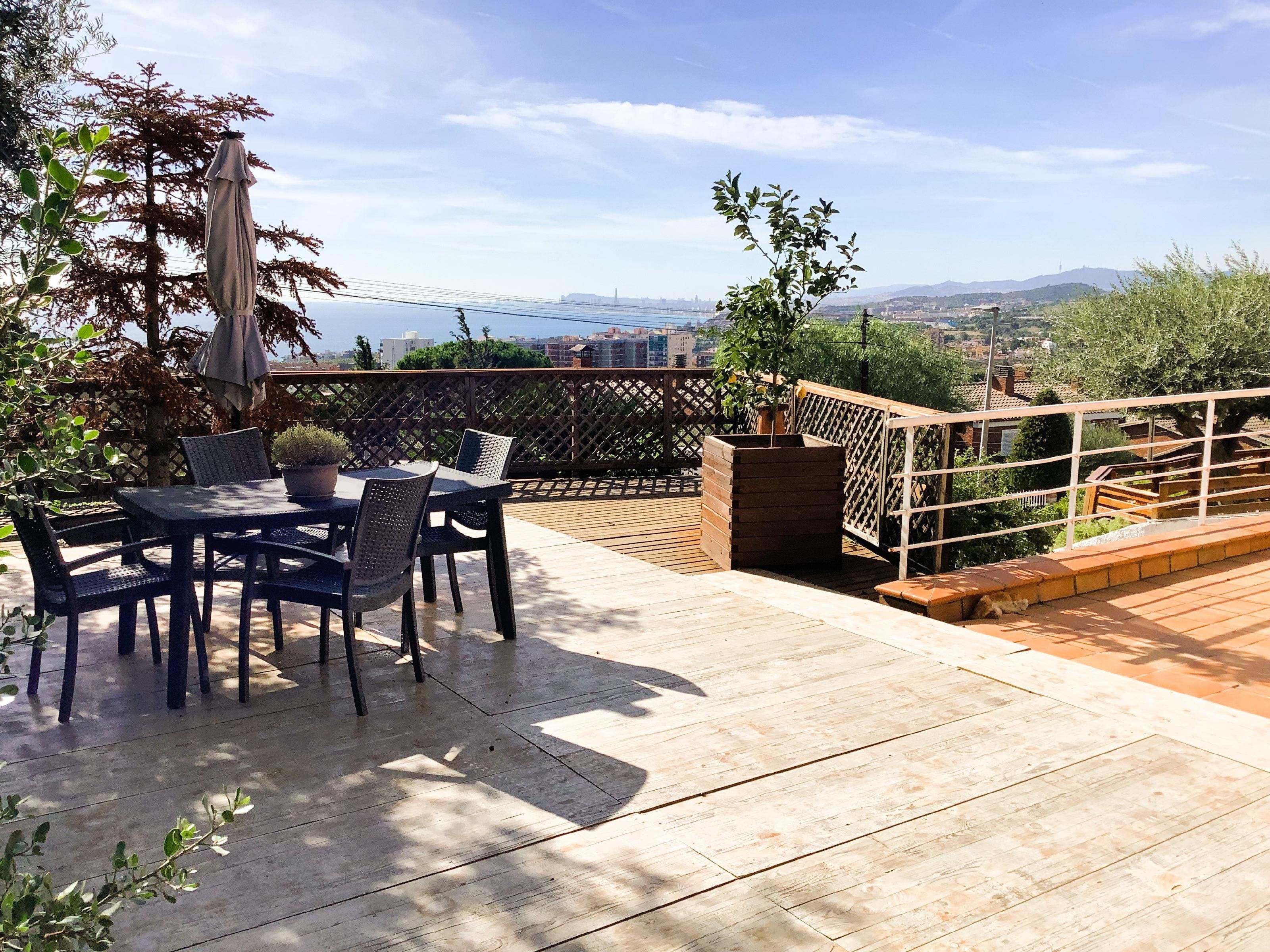 Terraza de Casa adosada de alquiler en Teià con Aire acondicionado, Calefacción y Jardín privado