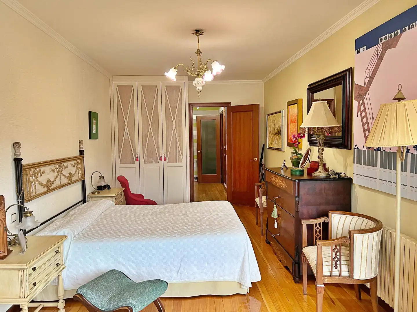 Schlafzimmer von Wohnung zum Verkauf in Lugo mit Heizung, Parkett und Möbliert