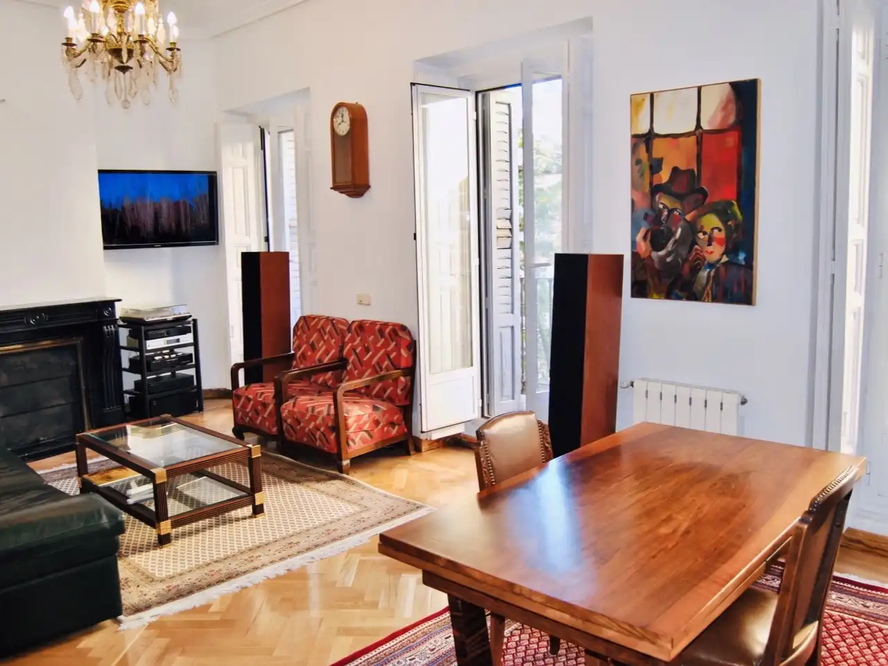 Sala d'estar de Pis en venda en  Madrid Capital amb Aire condicionat i Balcó